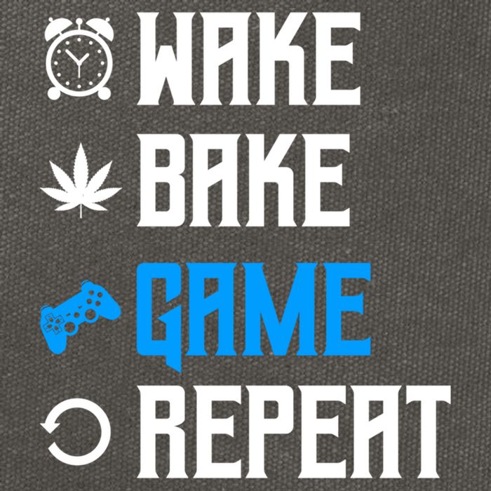 Wake Bake Game Repeat Gift Cotton Canvas Backpack