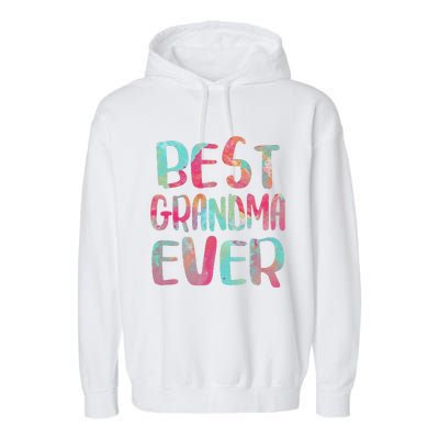 Womens Best Grandma Ever Mother's Day Garment-Dyed Fleece Hoodie