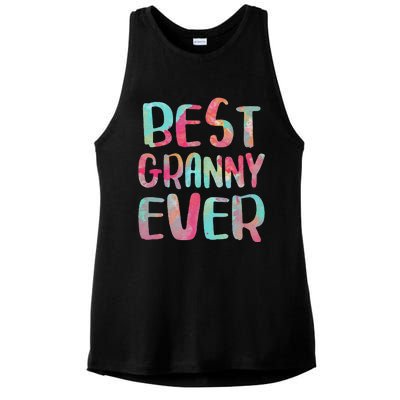 Womens Best Granny Ever Funny Mother's Day Ladies PosiCharge Tri-Blend Wicking Tank