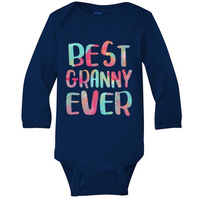 Womens Best Granny Ever Funny Mother's Day Baby Long Sleeve Bodysuit