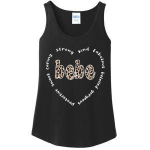 Womens Bebe Grandmother Heart Bebe Grandma Appreciation Ladies Essential Tank