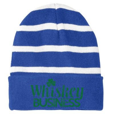 Whiskey Business Gift St Patricks Day Gift Ing Gift Striped Beanie with Solid Band