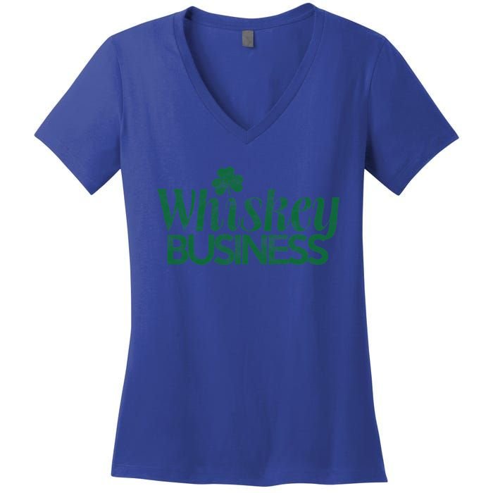 Whiskey Business Gift St Patricks Day Gift Ing Gift Women's V-Neck T-Shirt