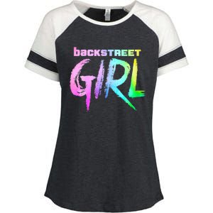 Womenss Backstreet Girl THE ORIGINAL Enza Ladies Jersey Colorblock Tee