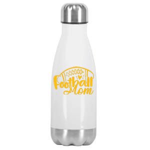 Wo Black Gold Football Mom Wo Football Mother Stainless Steel Insulated Water Bottle