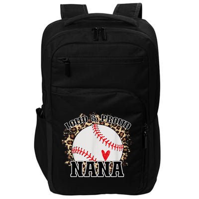 Wo Baseball Grandma aunt Mama Matching Baseball nana, Mother's Day Impact Tech Backpack