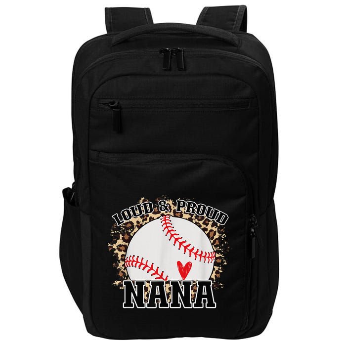 Wo Baseball Grandma aunt Mama Matching Baseball nana, Mother's Day Impact Tech Backpack