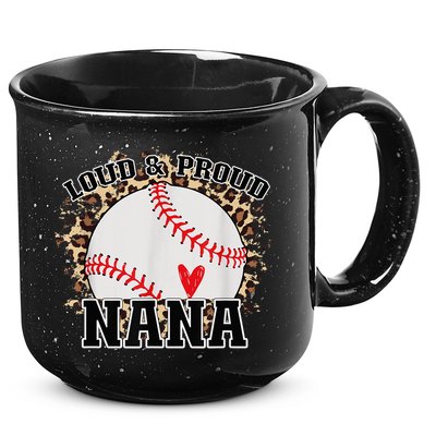 Wo Baseball Grandma aunt Mama Matching Baseball nana, Mother's Day 15oz Campfire Ceramic Mug