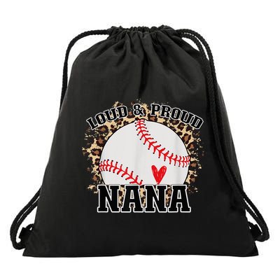 Wo Baseball Grandma aunt Mama Matching Baseball nana, Mother's Day Drawstring Bag