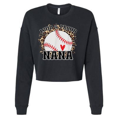 Wo Baseball Grandma aunt Mama Matching Baseball nana, Mother's Day Cropped Pullover Crew