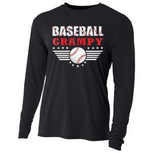 Womens Baseball Grampy Funny Ball Grampy Mothers Day Gifts Cooling Performance Long Sleeve Crew