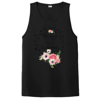 Womens Blessed Great Grandma Floral Grandma Decoration PosiCharge Competitor Tank