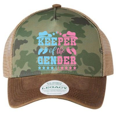 Western Baby Gender Reveal Party Outfit Keeper Of The Gender Legacy Tie Dye Trucker Hat
