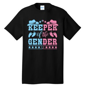 Western Baby Gender Reveal Party Outfit Keeper Of The Gender Tall T-Shirt