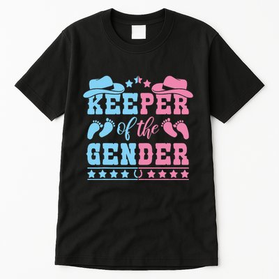 Western Baby Gender Reveal Party Outfit Keeper Of The Gender Tall T-Shirt