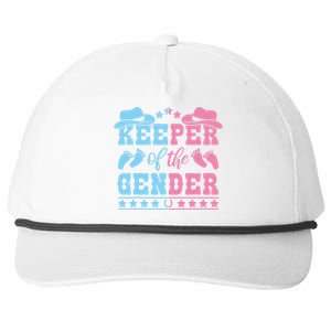 Western Baby Gender Reveal Party Outfit Keeper Of The Gender Snapback Five-Panel Rope Hat