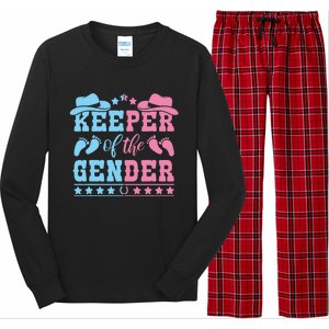 Western Baby Gender Reveal Party Outfit Keeper Of The Gender Long Sleeve Pajama Set