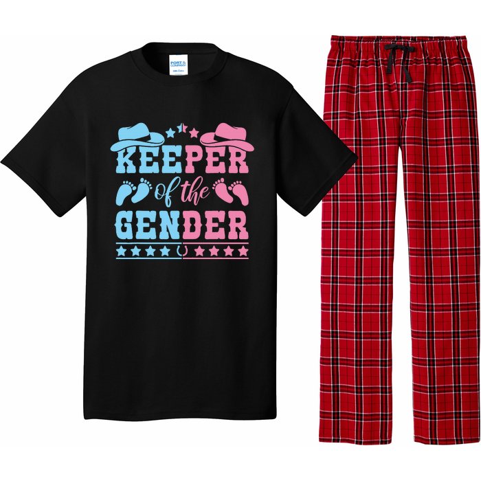 Western Baby Gender Reveal Party Outfit Keeper Of The Gender Pajama Set