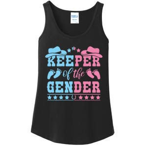 Western Baby Gender Reveal Party Outfit Keeper Of The Gender Ladies Essential Tank