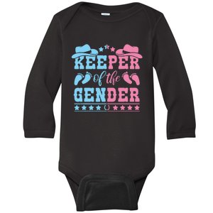 Western Baby Gender Reveal Party Outfit Keeper Of The Gender Baby Long Sleeve Bodysuit