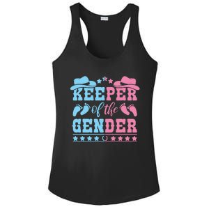 Western Baby Gender Reveal Party Outfit Keeper Of The Gender Ladies PosiCharge Competitor Racerback Tank