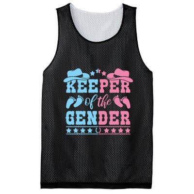 Western Baby Gender Reveal Party Outfit Keeper Of The Gender Mesh Reversible Basketball Jersey Tank
