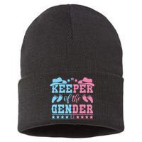 Western Baby Gender Reveal Party Outfit Keeper Of The Gender Sustainable Knit Beanie