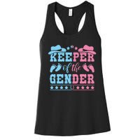 Western Baby Gender Reveal Party Outfit Keeper Of The Gender Women's Racerback Tank