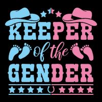 Western Baby Gender Reveal Party Outfit Keeper Of The Gender Womens Tank Top