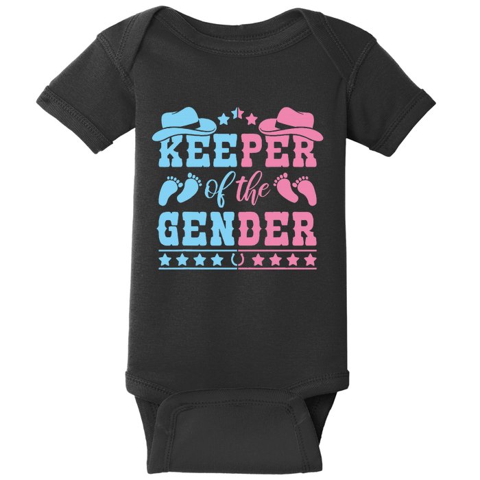 Western Baby Gender Reveal Party Outfit Keeper Of The Gender Baby Bodysuit