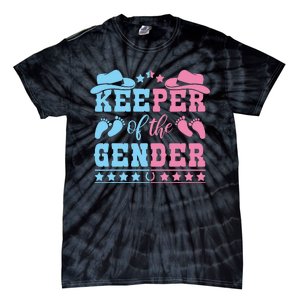 Western Baby Gender Reveal Party Outfit Keeper Of The Gender Tie-Dye T-Shirt