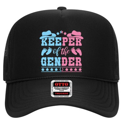 Western Baby Gender Reveal Party Outfit Keeper Of The Gender Trucker Hat