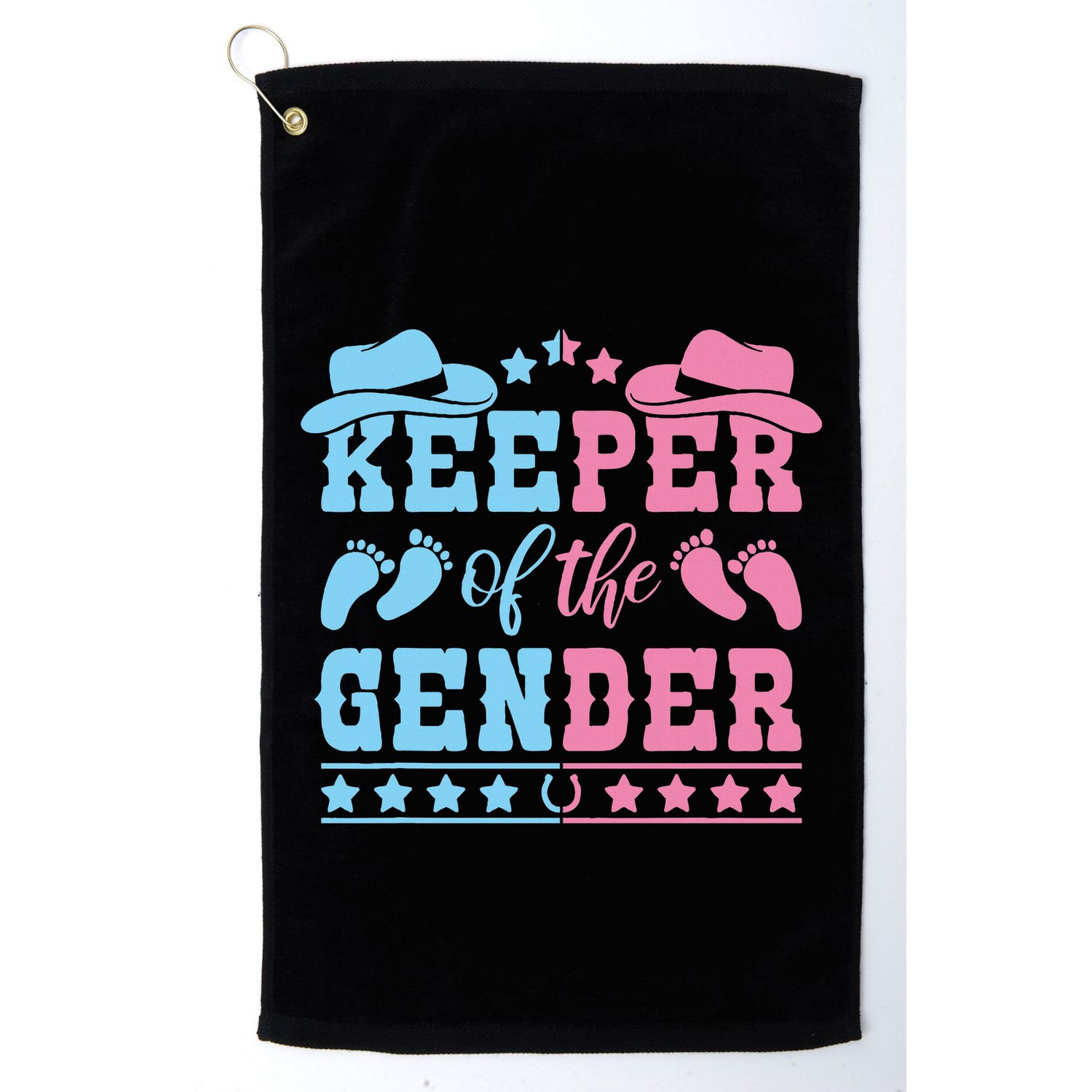 Western Baby Gender Reveal Party Outfit Keeper Of The Gender Golf Towel
