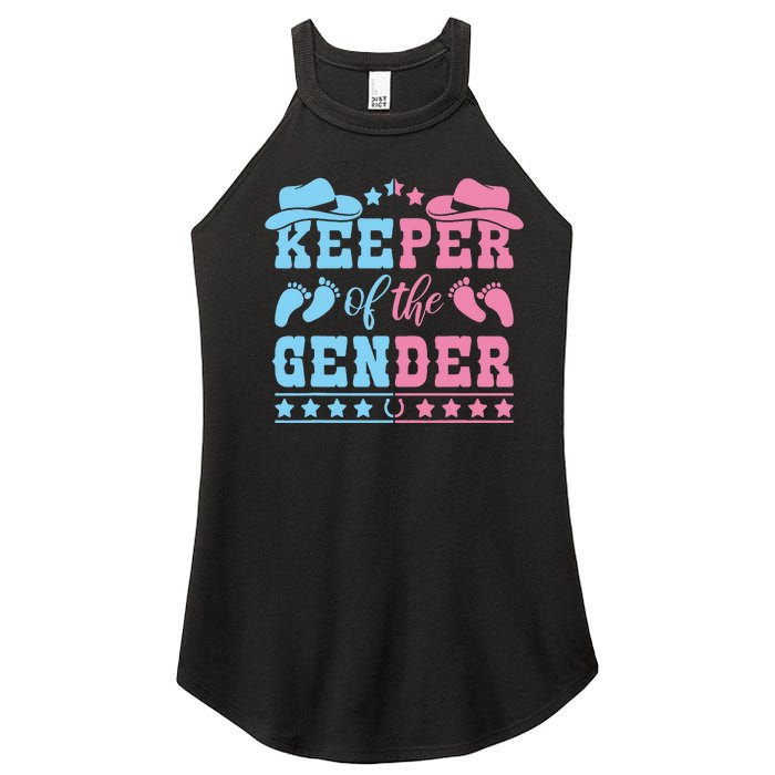 Western Baby Gender Reveal Party Outfit Keeper Of The Gender Women's Perfect Tri Rocker Tank