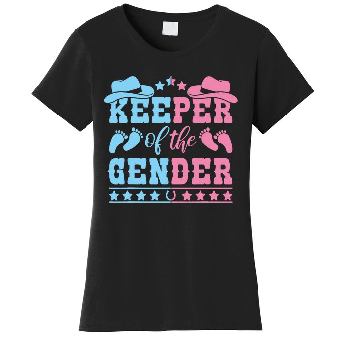 Western Baby Gender Reveal Party Outfit Keeper Of The Gender Women's T-Shirt