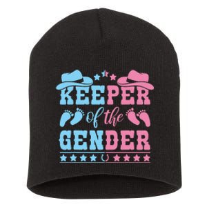 Western Baby Gender Reveal Party Outfit Keeper Of The Gender Short Acrylic Beanie