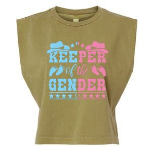 Western Baby Gender Reveal Party Outfit Keeper Of The Gender Garment-Dyed Women's Muscle Tee