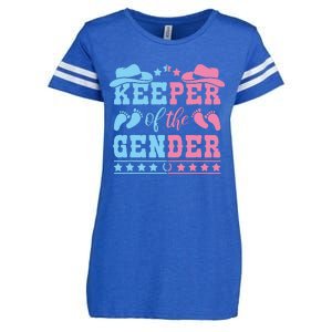 Western Baby Gender Reveal Party Outfit Keeper Of The Gender Enza Ladies Jersey Football T-Shirt