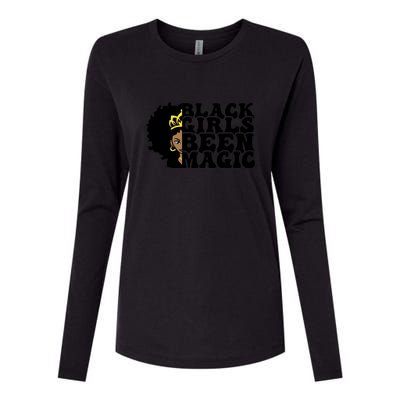 Women Black Girl Been Magic For Black History Month Gift Womens Cotton Relaxed Long Sleeve T-Shirt