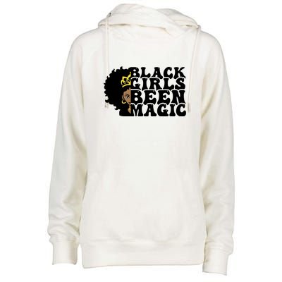 Women Black Girl Been Magic For Black History Month Gift Womens Funnel Neck Pullover Hood