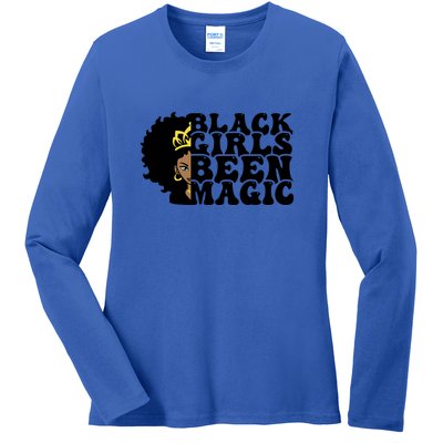 Women Black Girl Been Magic For Black History Month Gift Ladies Long Sleeve Shirt