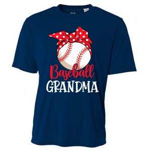 Wo Baseball Grandma Cute Mother's Day Funny Baseball Player V-Neck Cooling Performance Crew T-Shirt