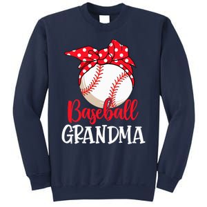 Wo Baseball Grandma Cute Mother's Day Funny Baseball Player V-Neck Sweatshirt