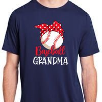 Wo Baseball Grandma Cute Mother's Day Funny Baseball Player V-Neck Adult ChromaSoft Performance T-Shirt