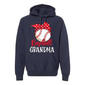 Wo Baseball Grandma Cute Mother's Day Funny Baseball Player V-Neck Premium Hoodie