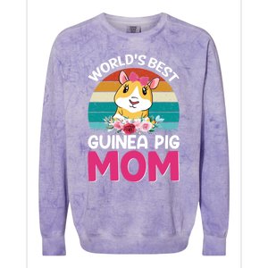 Worlds Best Guinea Pig Mom Gift Colorblast Crewneck Sweatshirt