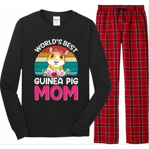 Worlds Best Guinea Pig Mom Gift Long Sleeve Pajama Set