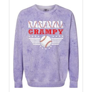 Womens Baseball Grampy Funny Ball Grampy Mothers Day Gifts Colorblast Crewneck Sweatshirt