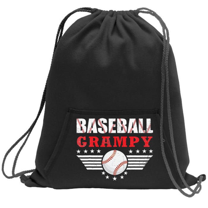 Womens Baseball Grampy Funny Ball Grampy Mothers Day Gifts Sweatshirt Cinch Pack Bag