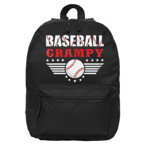 Womens Baseball Grampy Funny Ball Grampy Mothers Day Gifts 16 in Basic Backpack